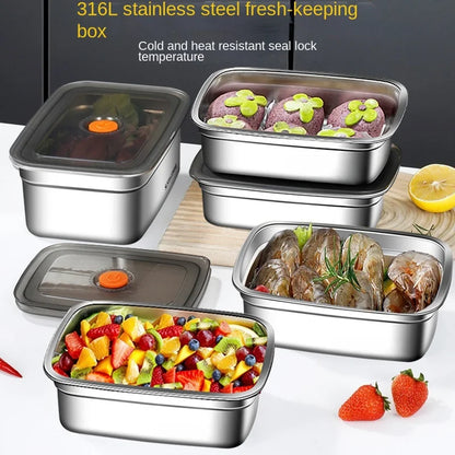 304 Stainless Steel Crisper, Lunch Box, Sealed Leak-proof Bento Box